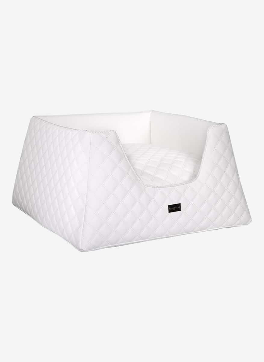 Capri White Quilted Dogbed anteprima venetian premium dog bed
