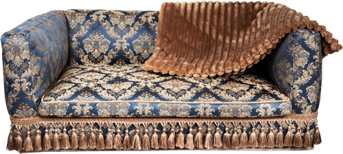 Damask Luxury dog sofa handcrafted by Anteprima in Italy